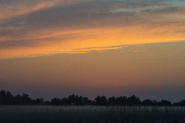 Fototapeta premium Sunrise in the steppe