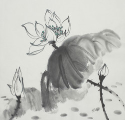 lotus flower painted