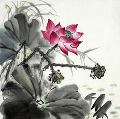 lotus flower painted