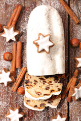 stollen fruit,christmas stollen