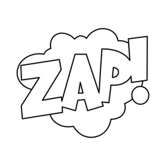 Comic bubble speech icon in outline style vector illustration for design and web