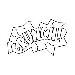 Comic bubble speech icon in outline style vector illustration for design and web