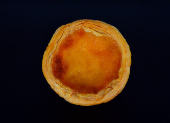 egg tart  the black background