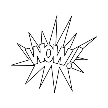 recommend clip art: Comic bubble speech icon in outline style vector illustration for design and web