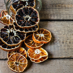 Fototapeta na wymiar dried citrus fruits - slices