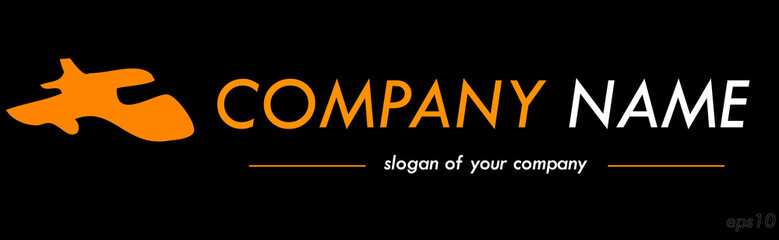 Obraz premium Aviation company vector logo template, logotype for a company or a brand