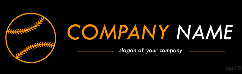 Baseball vector logo template, logotype for a company or a brand