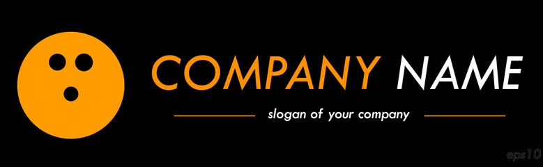 Bowling vector logo template, logotype for a company or a brand