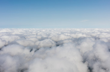 aerial view above the clouds