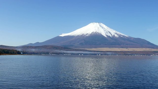 Fujisan and lake in Japan
