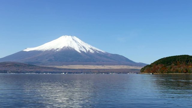 Mountain Fuji and lake in Japan