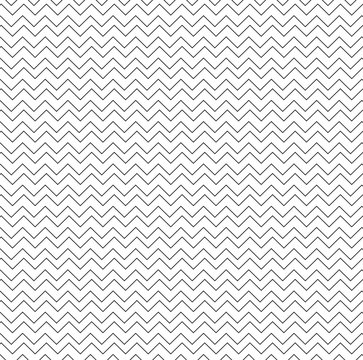 Vintage Black And White Seemless Pattern. Black And White Line Wave Background.