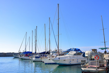 Fototapeta premium The port at Jaffa in Israel on a sunny day