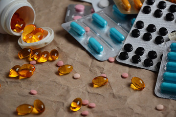 Pills vitamins cod liver healthcare medicaments 1