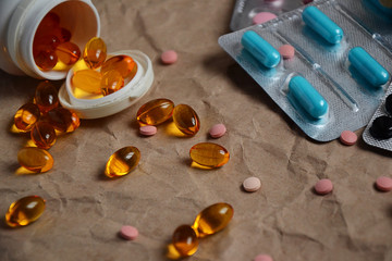 Pills vitamins cod liver healthcare medicaments 2