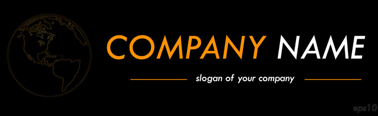 Fototapeta na wymiar International company vector logo template, logotype for a company or a brand