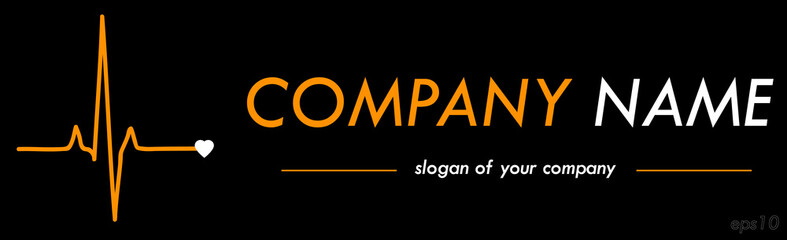 Medical company vector logo template, logotype for a company or a brand