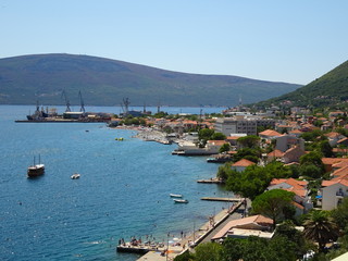 Fototapeta na wymiar View of the Bijela bay in Montenegro