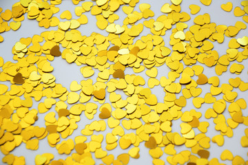 Hearts gold sparkles valentines day glitter background 1