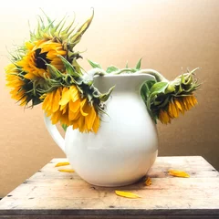 Foto auf Acrylglas Sunflower arrangement inspired by van Gogh © mdmcs