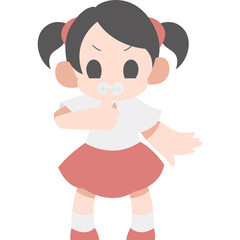 お静かにのポーズをする女の子