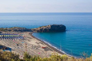 Naklejka premium View of a famous beach in Cilento, Italy