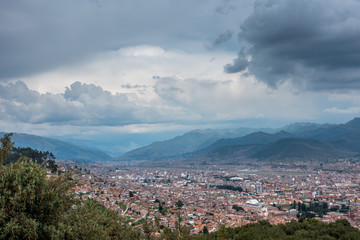 Aussicht auf Cusco von Sacsayhuamán