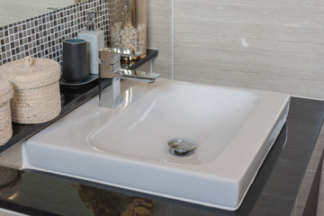 Bathroom interior in new luxury home