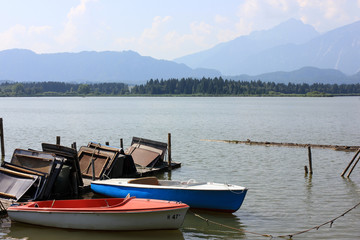 Fototapeta na wymiar Boat in a german Lake