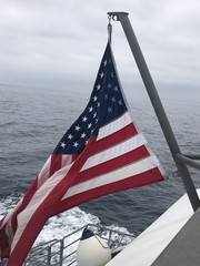 Flag off of boat