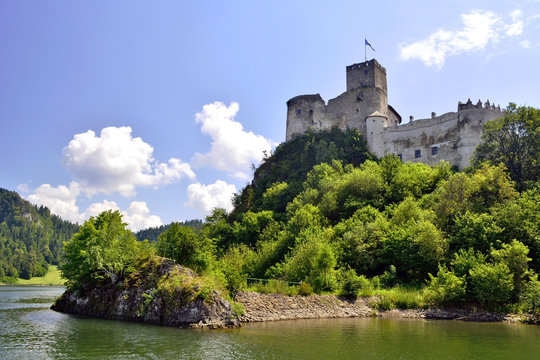 Medieval castle in Niedzica by Czorsztyn lake, Pieniny, Poland