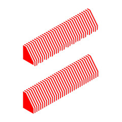 Striped awning vector