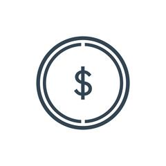 Dollar icon vector