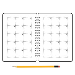 Open planner vector