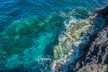 Breakwater in the rocks in La Palma