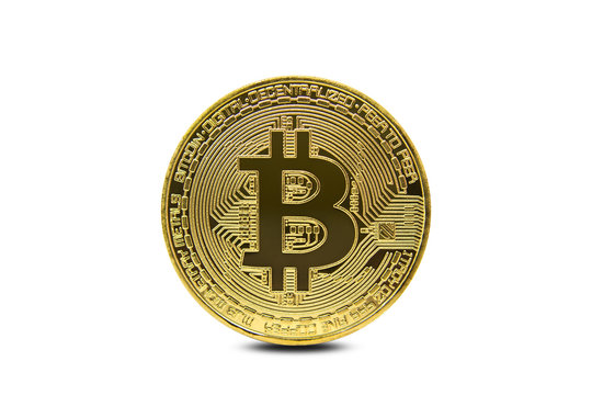 Bitcoin Gold Münze Freigestellt Kryptowährung