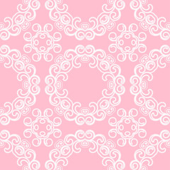 Abstract seamless pattern with curling elements. Vector Illustration.