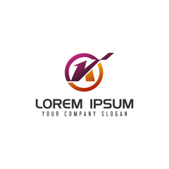 Obraz premium letter K logo design concept template