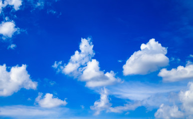 Blue sky with white clouds its beauty nature