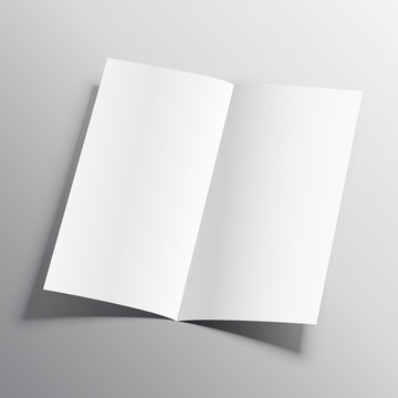bi-fold paper mockup vector design template