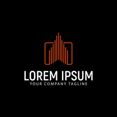 Fototapeta premium building logo design concept template. Architectural Construction logo design concept template