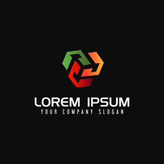 box media logo design concept template