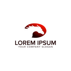 luxury horse logo design concept template
