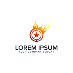 star fire logo design concept template