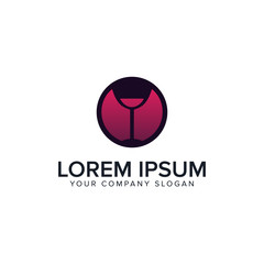 bar night club logo design concept template