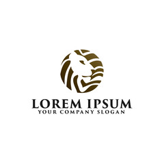 lion logo emblem design concept template