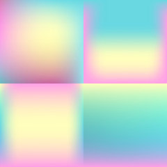 sweet color blurred background set . pastel color design