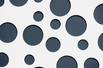 texture gray circles on a white background made of metal. Design, neutral colors