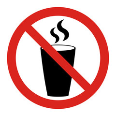 Don't drink coffee. Sign. Vector illustration.