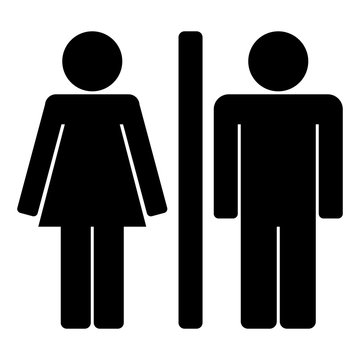 Woman and Man icon. Toilet sign. Vector illustration.